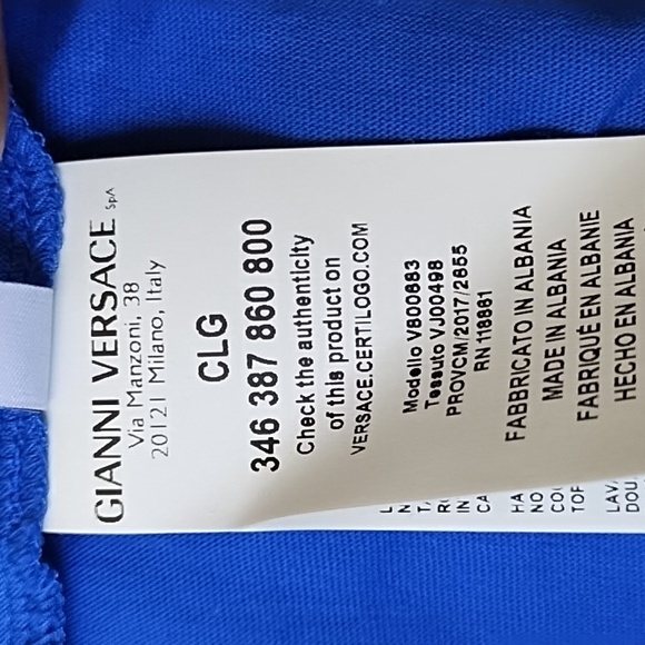 Versace Collection Crew Neck Blue T-shirt - Picture 6 of 7